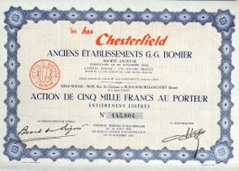 Les Bas Chesterfield Anciens Etbl. G.G. Bomier - 1959