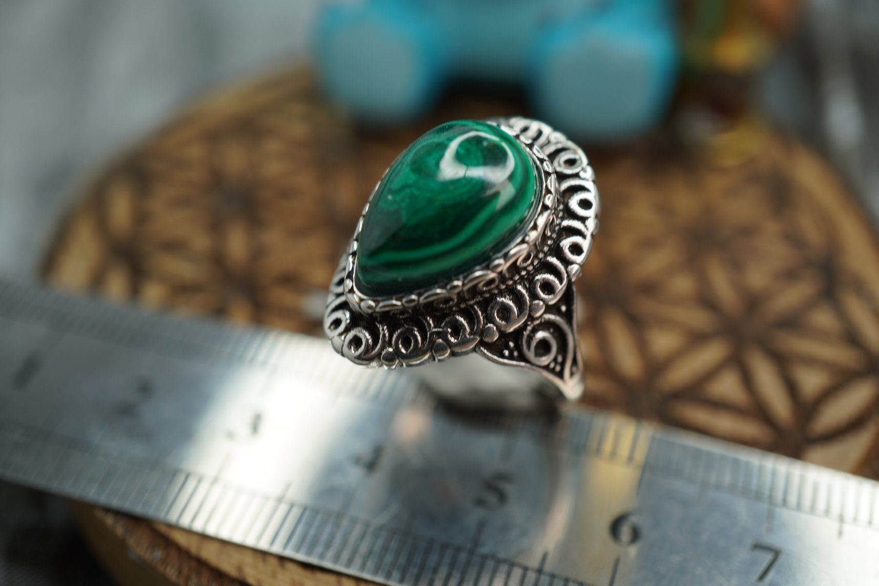 Minerali & Pietre curative: Malachit     ring Grösse  Variabel     (Räumung!) – Nuovo e nell'imballaggio originale da Eschenbach SG venduto da topstone 1