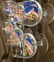 Lot de 6 verres à vin vintage Italie - Cervia/Cattolica