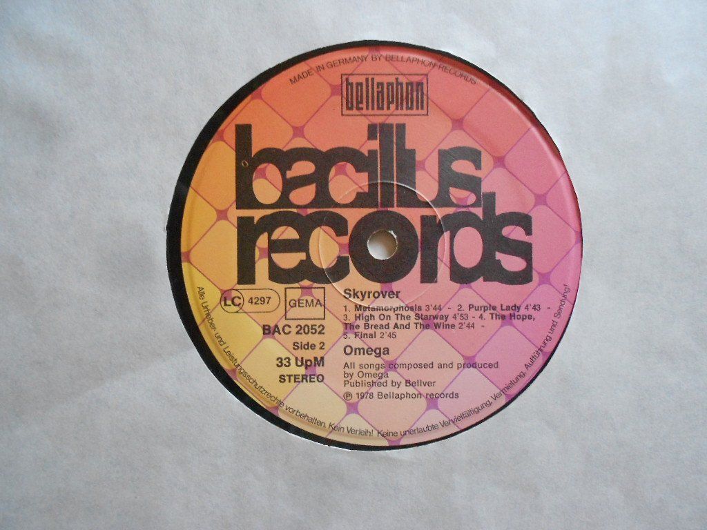 Dischi in vinile: OMEGA  -  SKYROVER – Usato da Bex venduto da Giorgiob 2