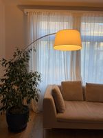 BENUE Arc Floor Lamp, White with Marble Base, 188 cm, as new
