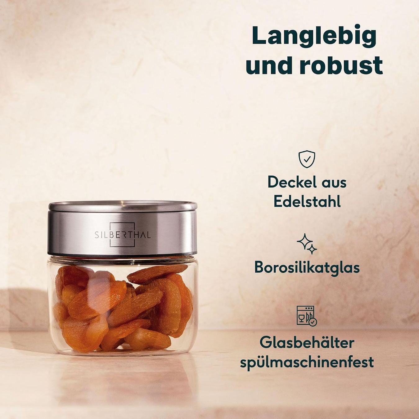 Bicchieri: Vorratsgläser 4er Set Mix mit Klickdeckel stapelbar – Nuovo e nell'imballaggio originale da Schaffhausen venduto da Helvetiqo 5
