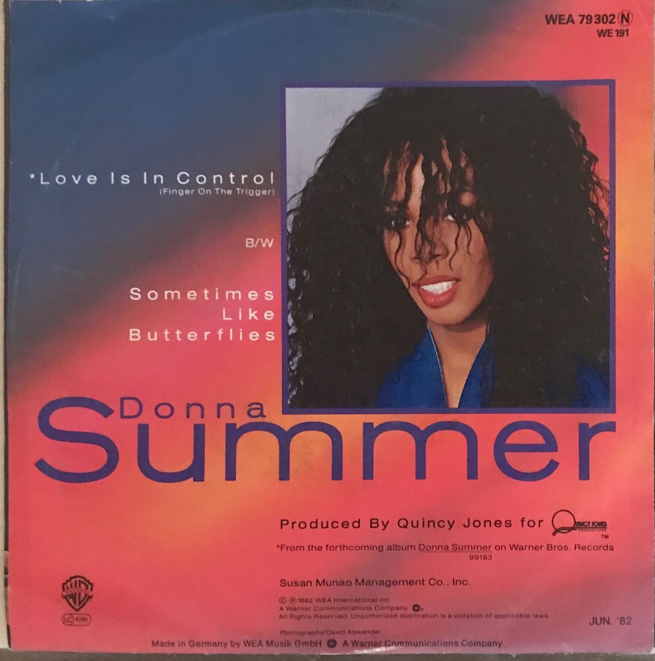 Dischi in vinile: DONNA SUMMER - LOVE IS CONTROL – Usato da Bussigny venduto da vinyl-pas-cher 1