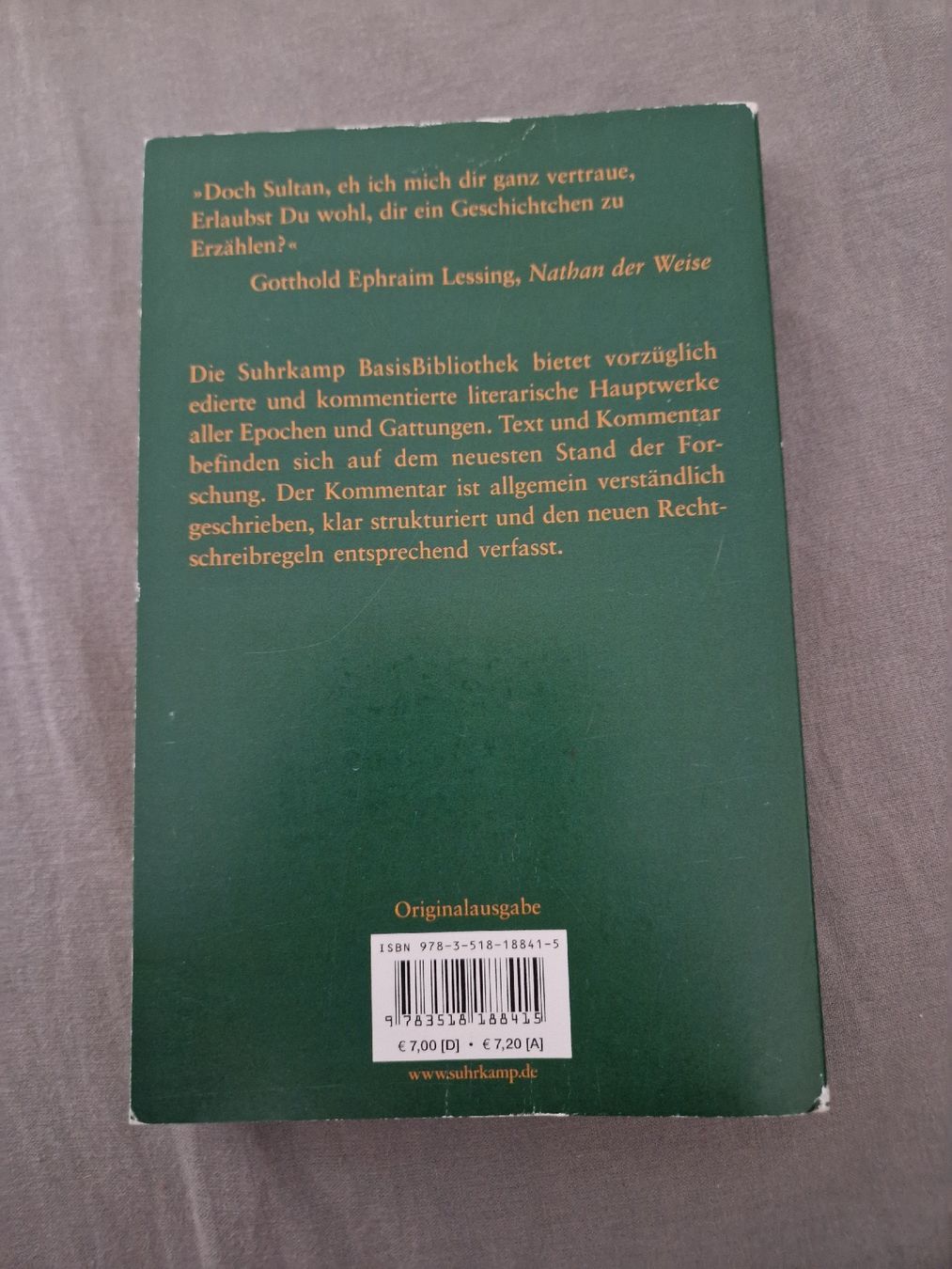 Bücher: Buch Nathan der Weise Gotthold Ephraim Lessing  – Neu (gemäss Beschreibung) aus Meilen von cel_j79p 1