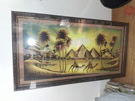 Wandbild mit Pyramidenmotiv - Leuchtet im Dunkeln
