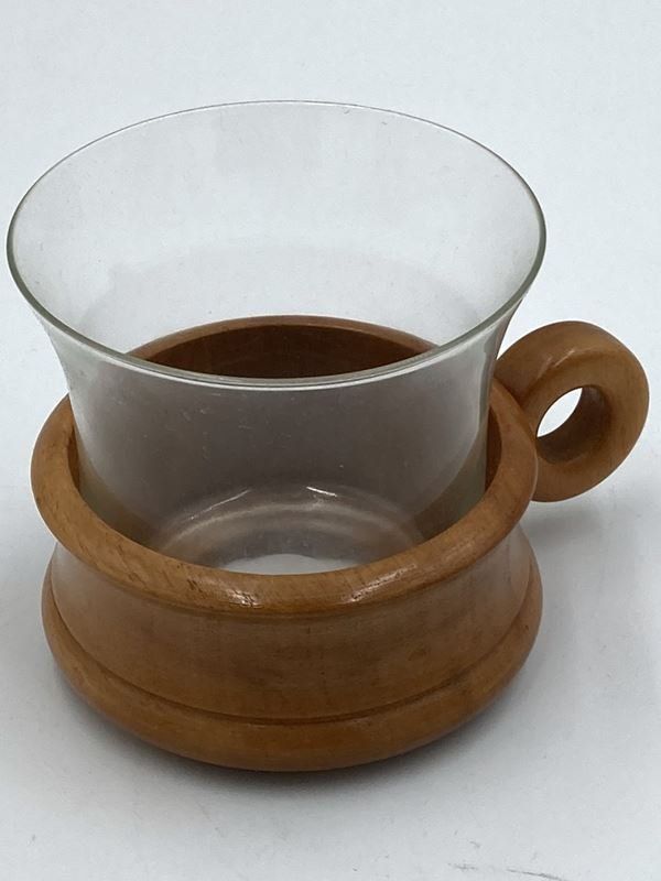 Set di piatti: Teegläser-Set | mit Holzgriff | Serviertablett – Usato da Wittenbach venduto da Restwert_St-Gallen 1