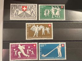 Schweiz 1951 Bundesfeier Serie, postfrisch, ZNr. B51-55