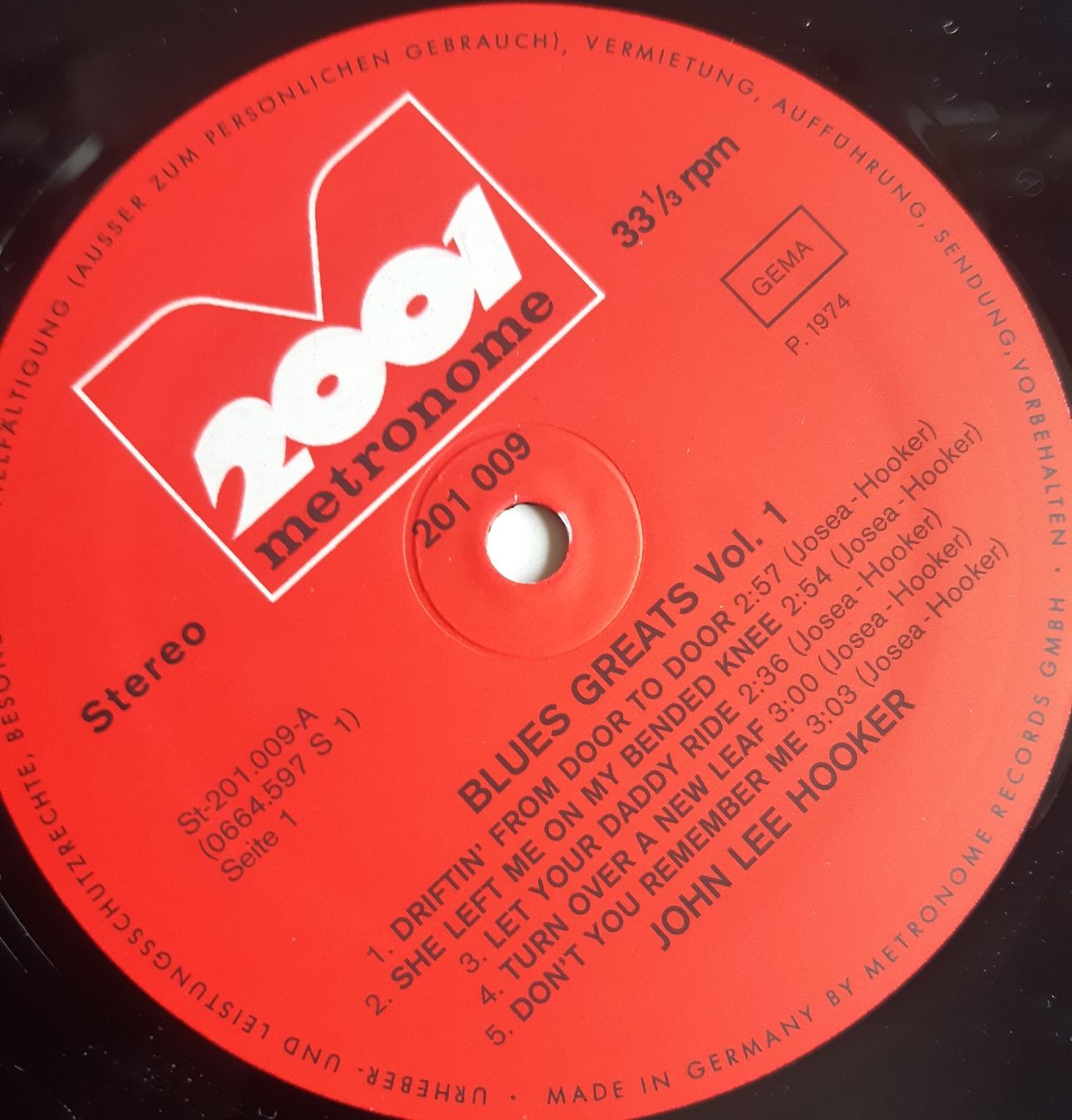 Dischi in vinile: JOHN LEE HOOKER:  Blues Greats Vol. 1 – Usato da Frick venduto da kyb_yq8h 2