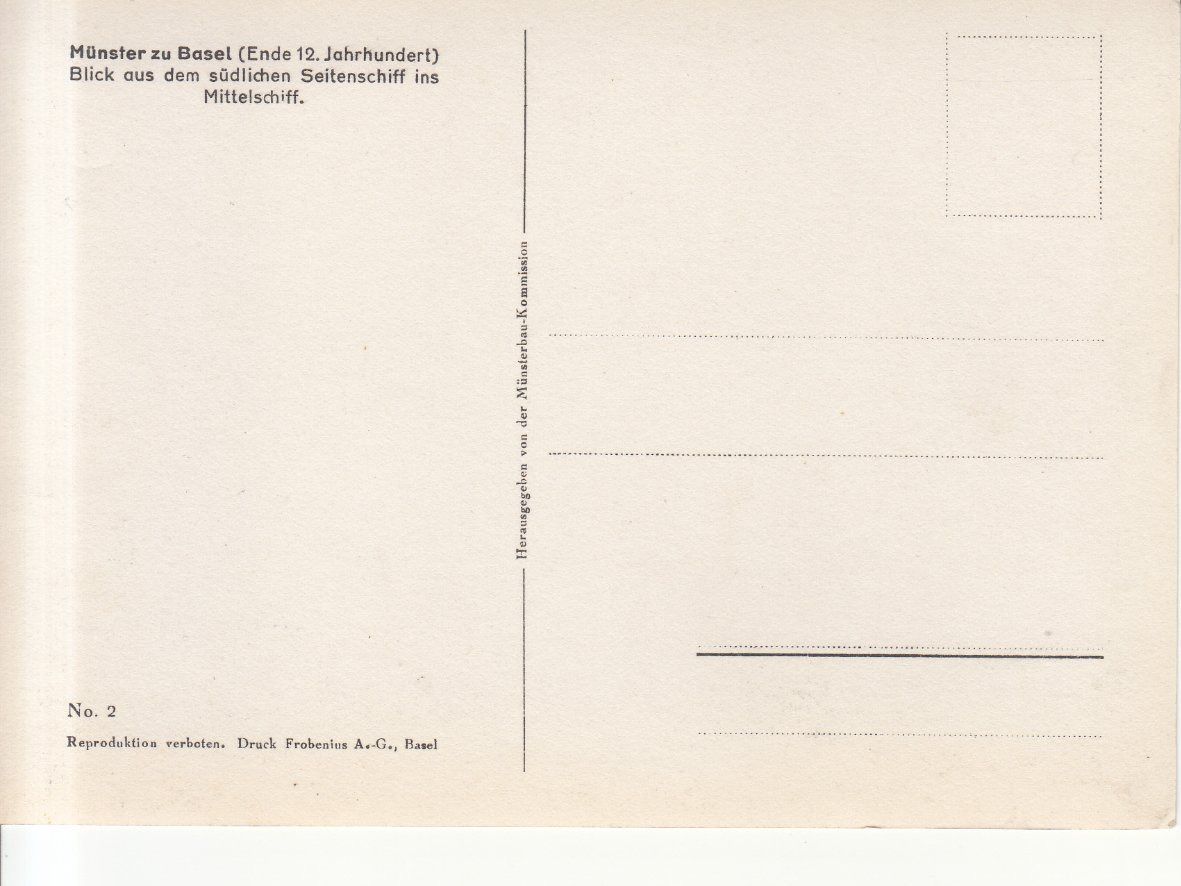 Cartoline postali: Basel Münster 1940 – Usato da Bürglen TG venduto da StampGraf 1