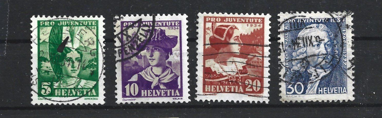 Tutti i francobolli: 1934 Pro Juventute – Usato da Trübbach venduto da Sammer51