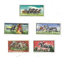 diverse Briefmarken mit Sujet "Pferde" v. a. Ungarn, Polen..