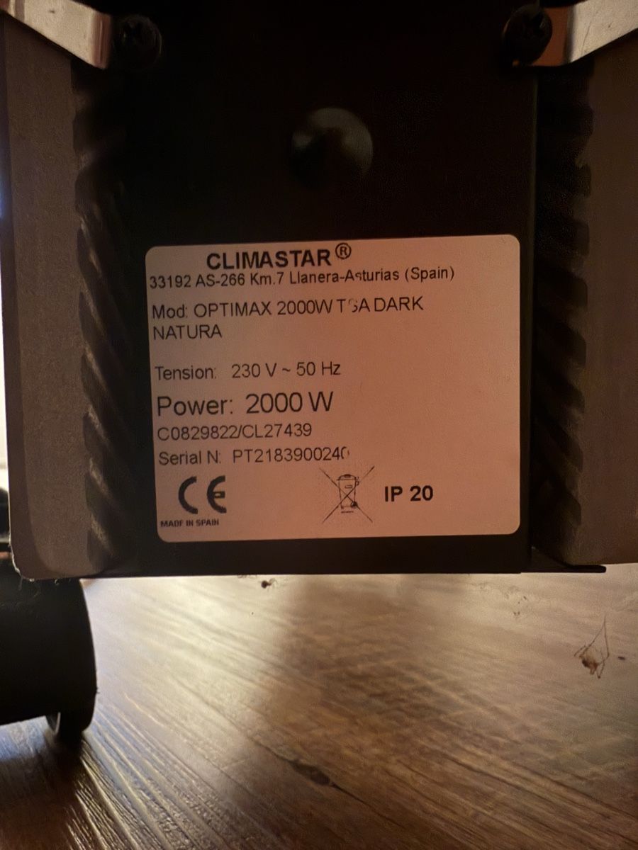 Radiatori: Climastar Optimax dark Heizung 2000W – Usato da Windlach venduto da Patolex 2