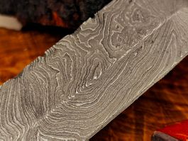 extra "verwittertes" Damast Messer Knife echter Faltenstahl