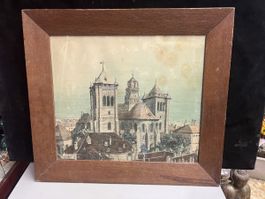 CATHÉDRALE DE ST PIERRE À GENÈVE D’APRÈS UNE PHOTO DE 1857