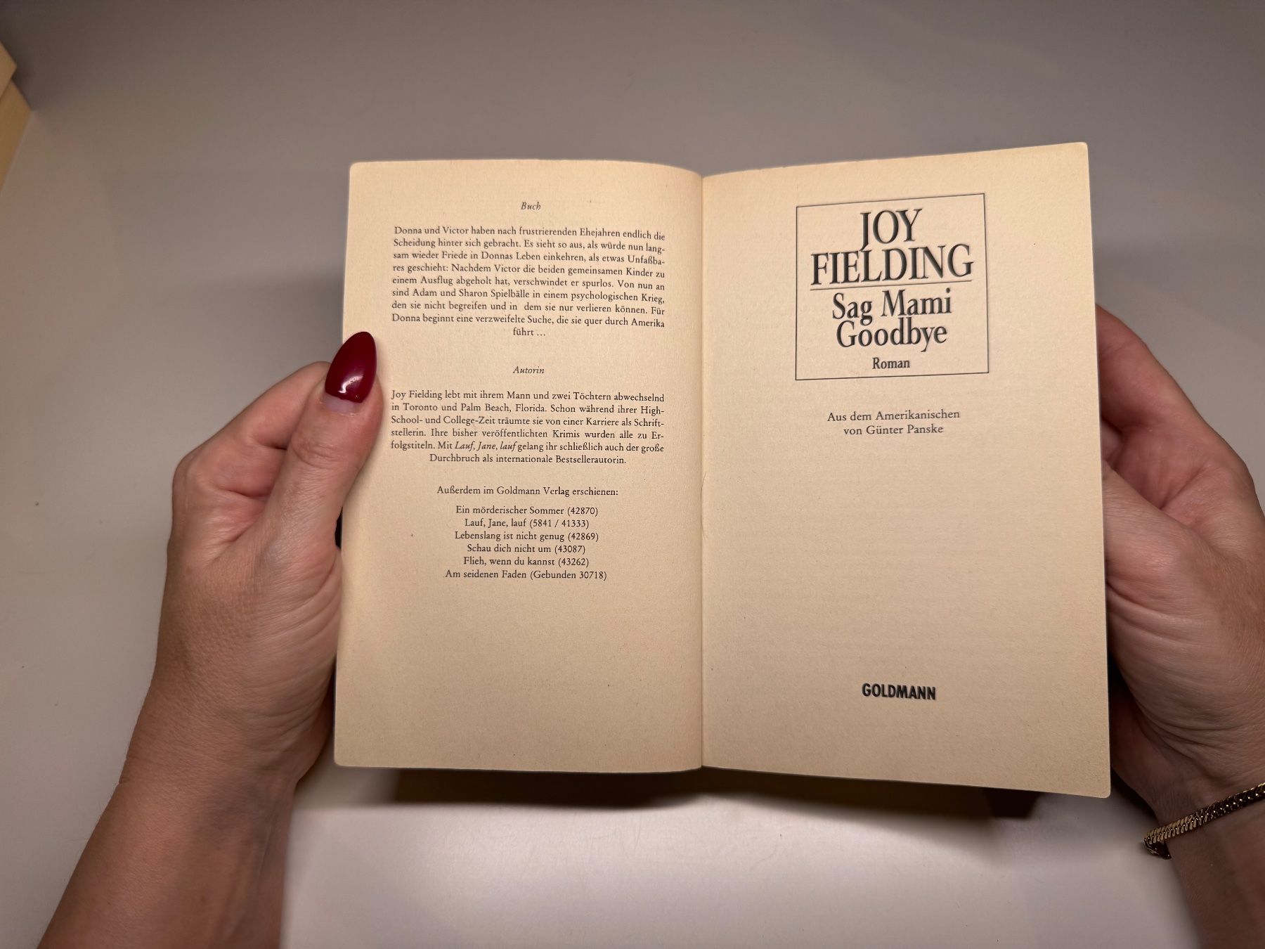 Libri: ROMAN: Joy Fielding, Sag Mami Goodbye – Usato da Grosswangen venduto da Deutsche_Romane 2