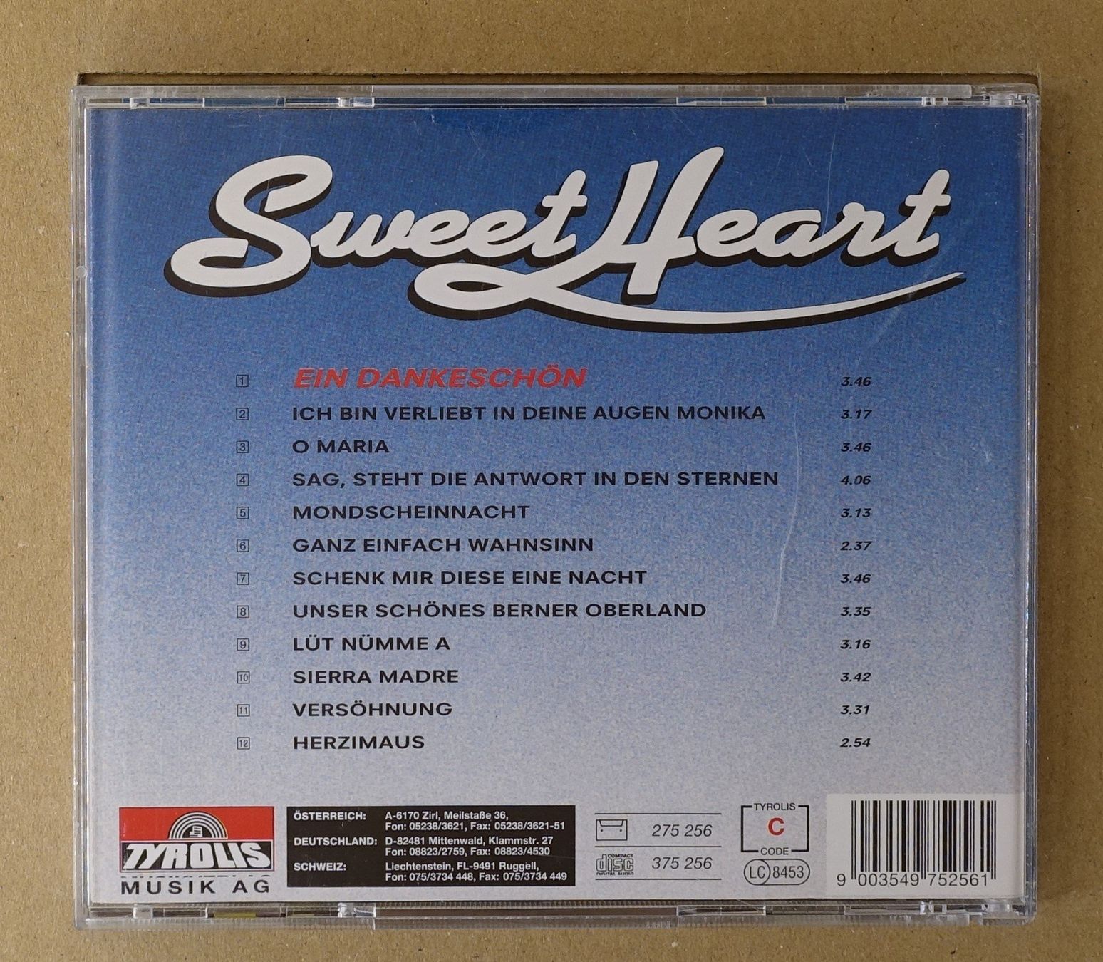 CDs: Sweet Heart - Ein Dankeschön - Schweiz - D20 – Gebraucht aus Sessa von discoverymedia 1