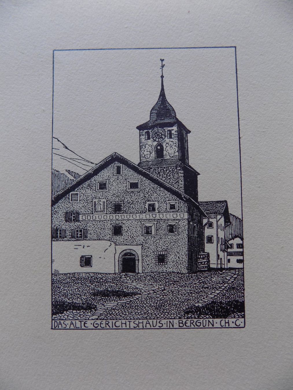 Stiche: Bergün das alte Gerichtsgebäude – Gebraucht aus Risch von Rischli15 3