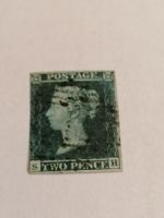 Two pence blue 1841, Platte 4 
