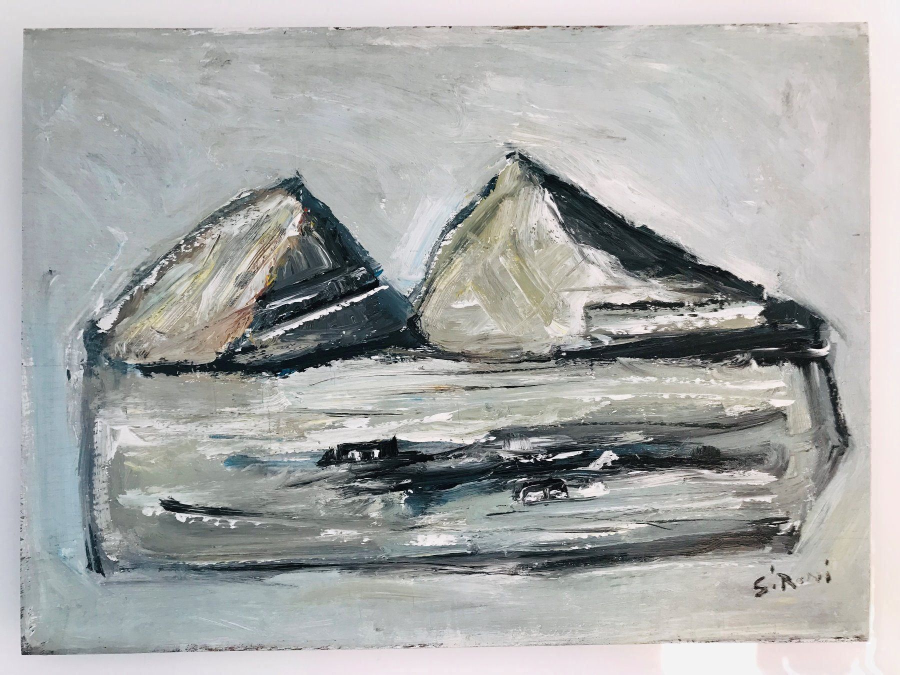Dipinti: Mario Sironi, Original Ölgemälde – Usato da Einsiedeln venduto da artgallery59 4
