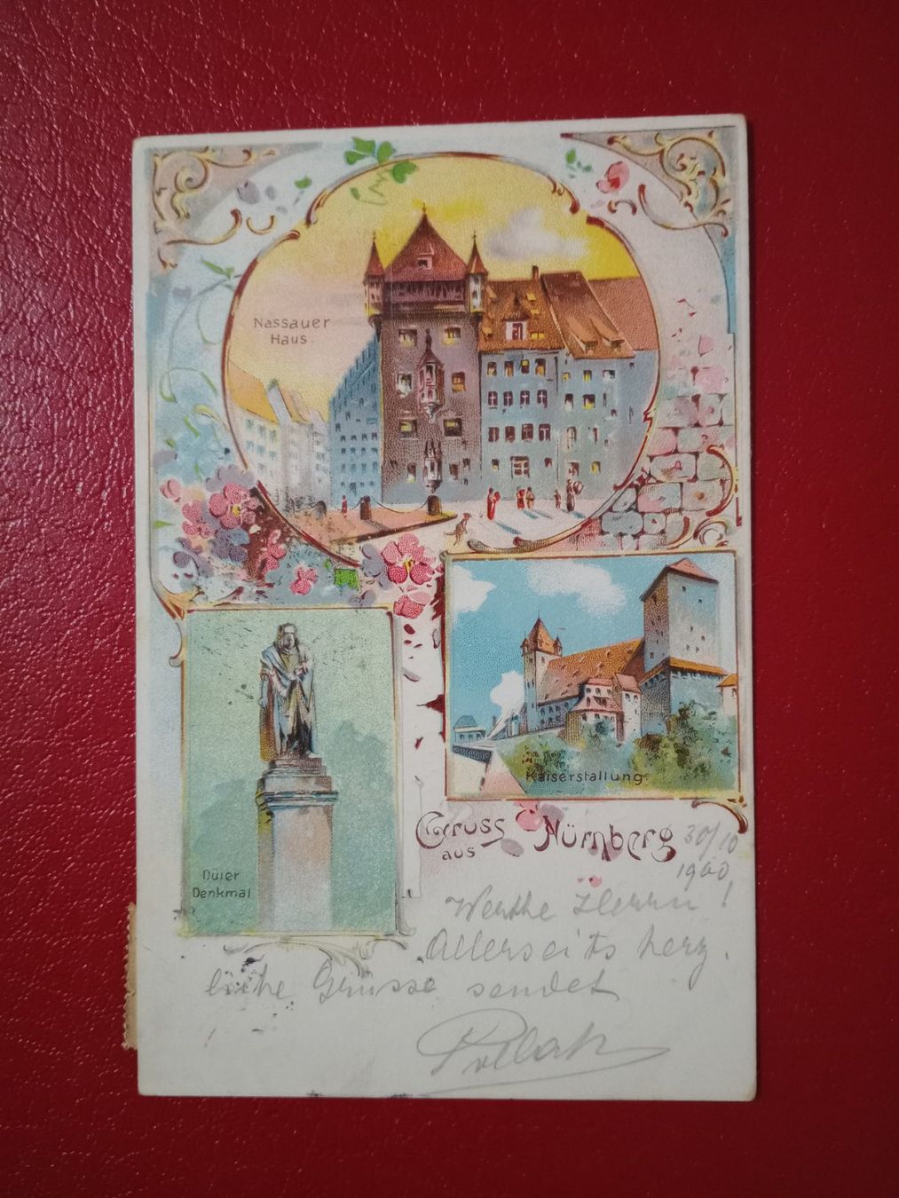 Cartoline postali: 2x Lithographie Nürnberg 1900 – Usato da Küttigen venduto da Melisch1000 2