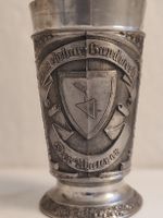 Zinnbecher Frieling Zinn Maurer Motiv 13 cm gebraucht
