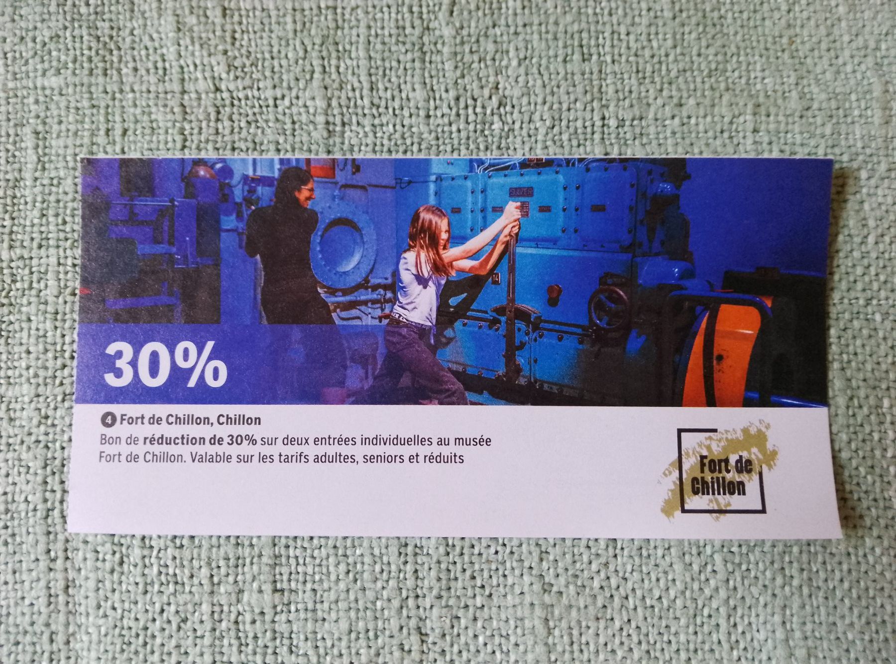 Buoni: Bon de réduction 30% sur 2 entrées Fort de Chillon – Usato da Dombresson venduto da sev_bsb8