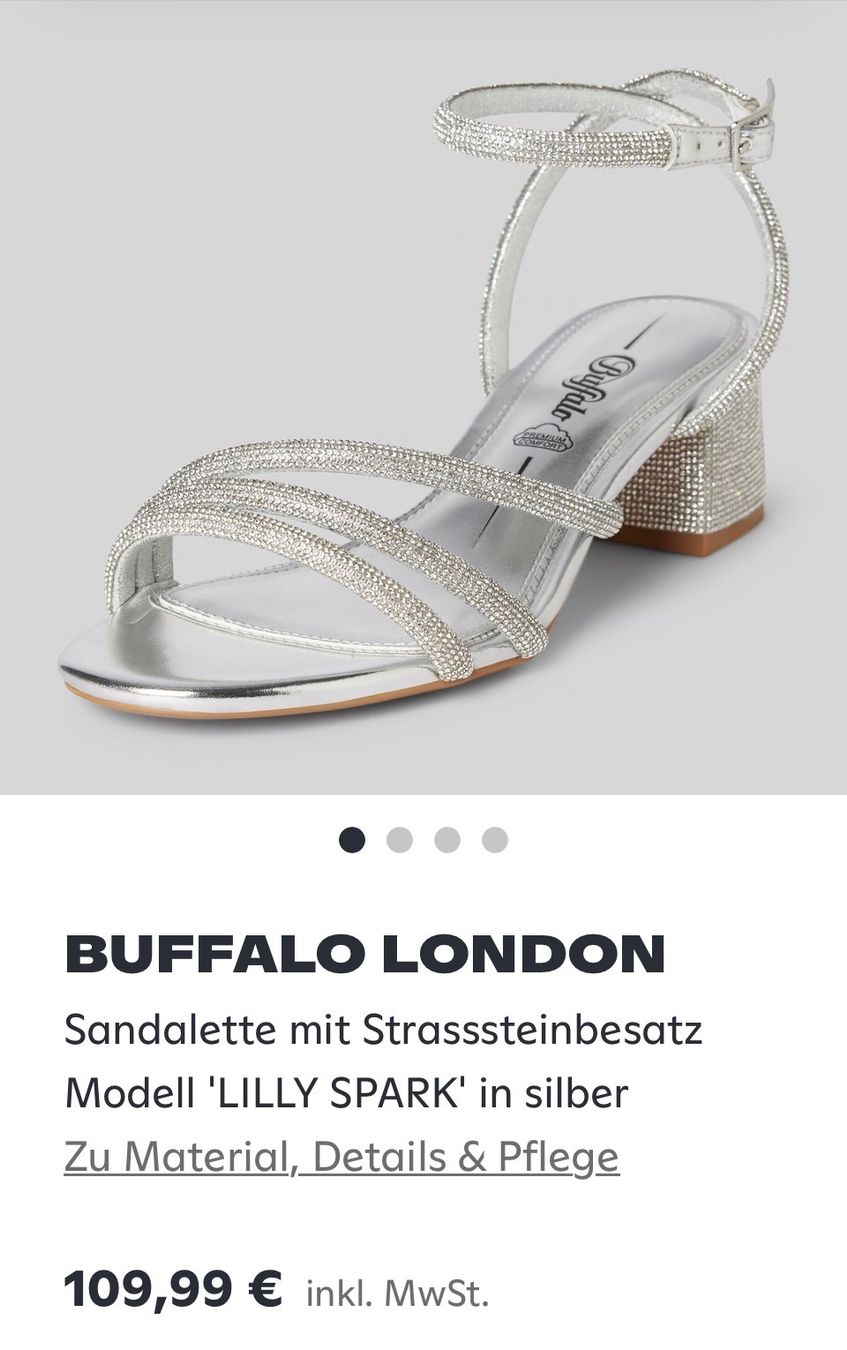 Buffalo Scarpe da donna: Sandalen Silber Glitzer, Buffalo Grösse37 – Usato da Langnau am Albis venduto da CS2007 4