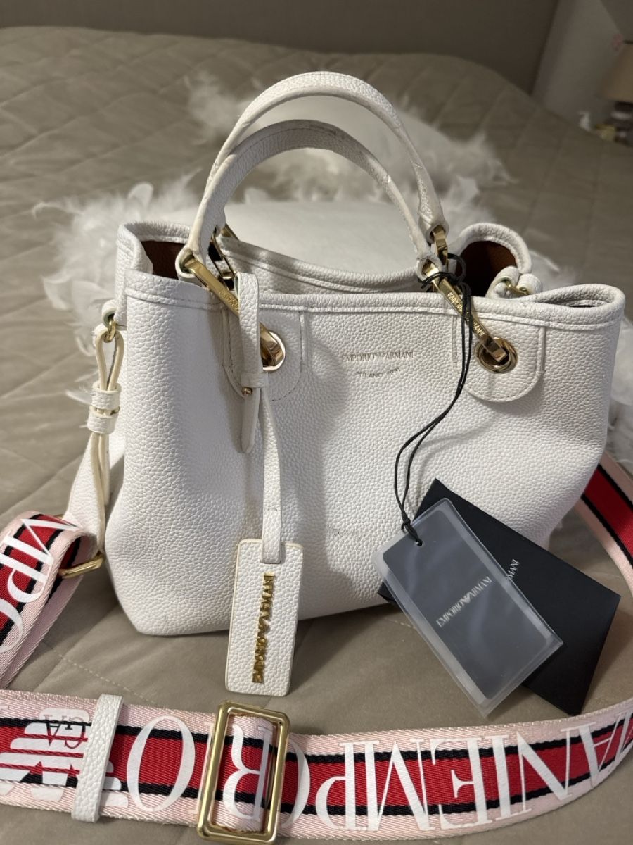 Armani Taschen für Damen: Emporio Armani Handtasche, weiss – Gebraucht aus Zürich von Sellfmadeexstock