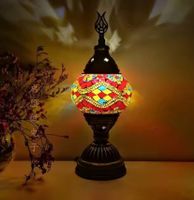 Lampe de table en mosaïque  vintage  en pierre de verre