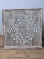 Wandbild aus Holz quadratisch geschnitzt gebraucht
