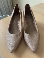 Tamaris Pumps Glitzer Roségold Grösse 37 guter Zustand