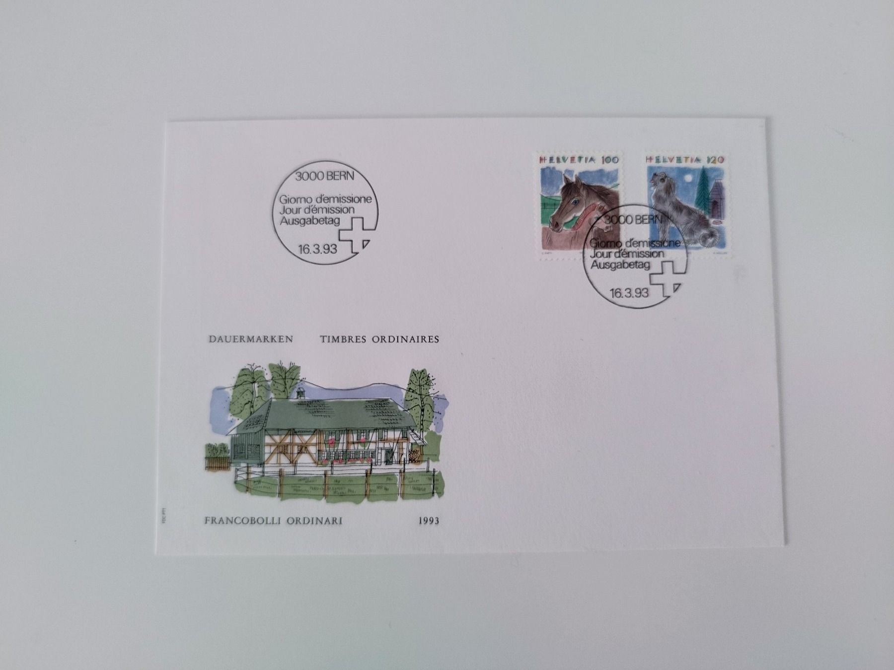 Tutti i francobolli: Brief Schweiz Dauermarken 1993 – Usato da Biel/Bienne venduto da almercaa