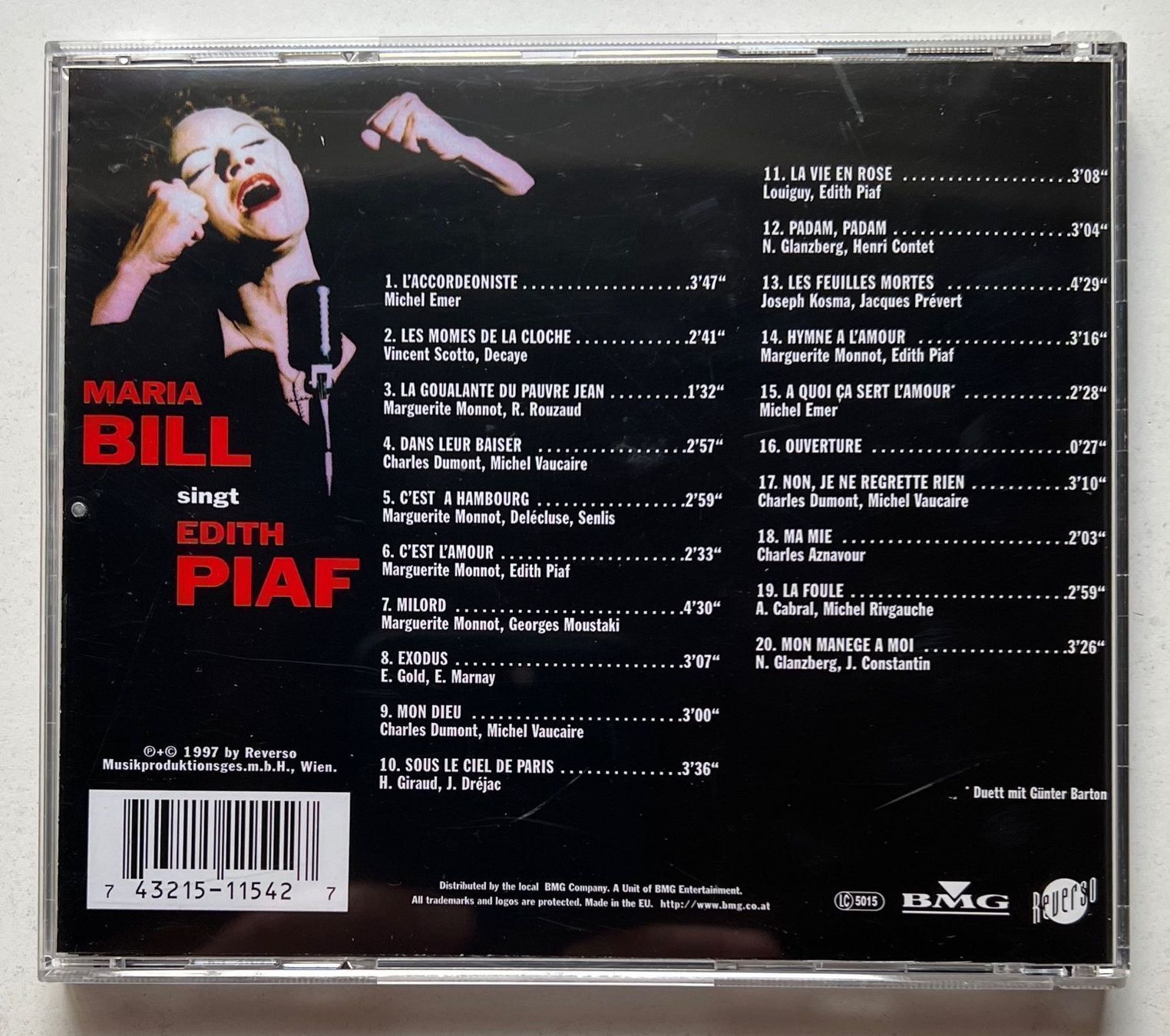 CD: Maria Bill singt Edith Piaf – Usato da Näfels venduto da rottabi 1