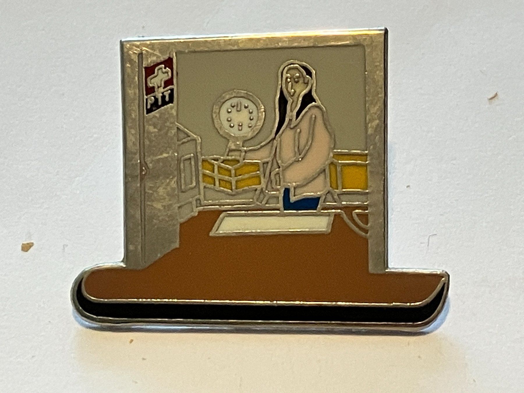 Plaketten & Abzeichen: 1 Pin PTT Postschalter – Gebraucht aus Basel von djwwpp
