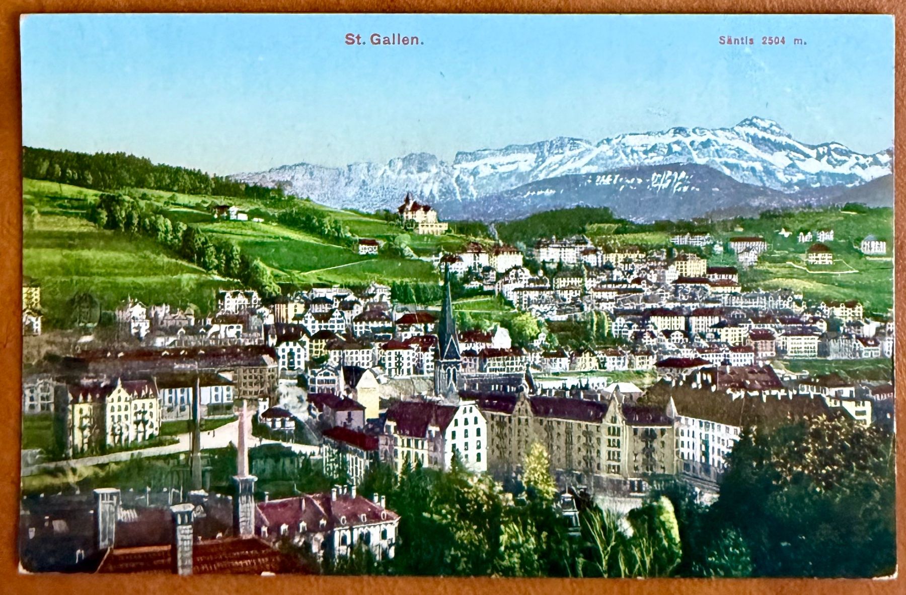 Cartoline postali: AK: St. Gallen - Panorama – Usato da Lutry venduto da Ediego