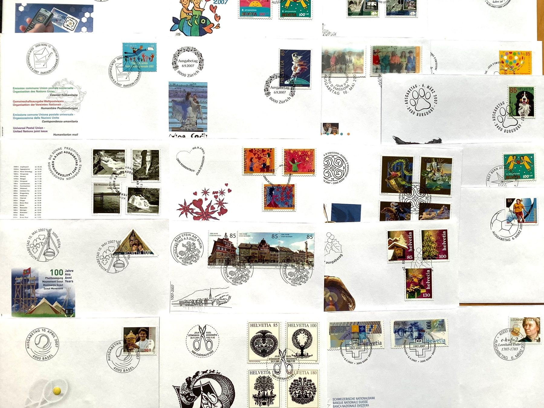 Tutti i francobolli: 2007 - Schweiz FDC Jahresausgabe – Nuovo (secondo la descrizione) da Liestal venduto da Skunk02 2
