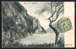 Gandria, Blick auf eine Felspartie am Lu