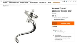 KenwoodCrochet pétrisseurMajor/Cooking/XL