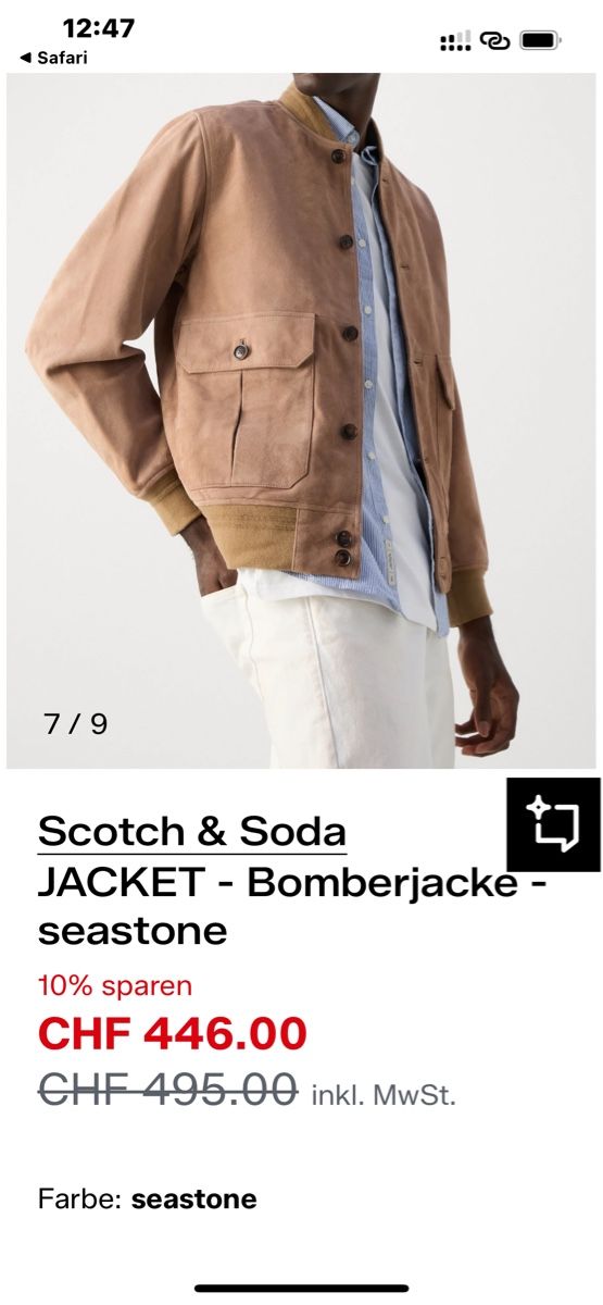 Jacken: Scotch & Soda Lederjacke XL – Neu und originalverpackt aus Bülach von silk1881 1