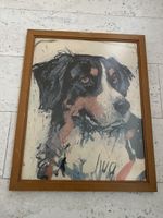 Schönes Hunde Bild von Fritz Hug gerahmt