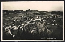 Schwellbrunn, Strassenpartie mit Kirche
