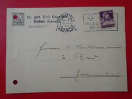 Postkarte Vollstempel 1933, TELL, NEUCHÂTEL, Villégiature...