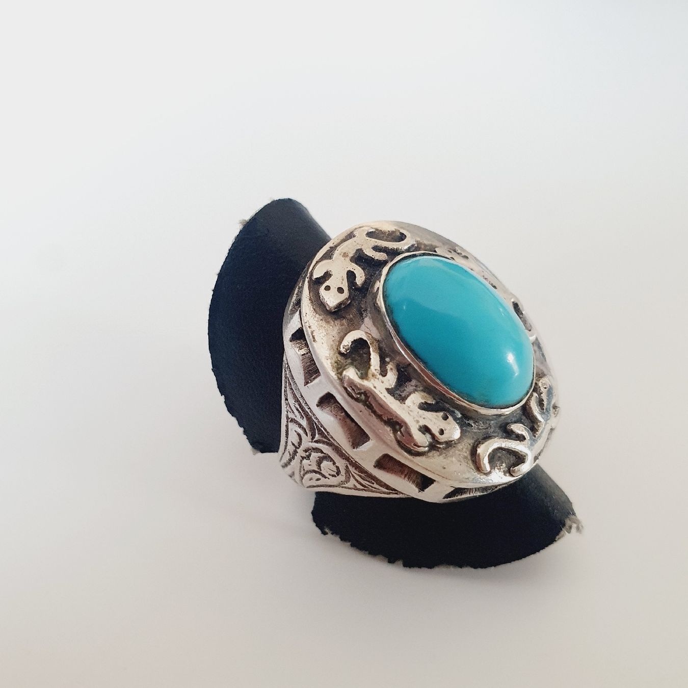 Anelli: Vintage Silber Ring mit Türkis-Stein, Grösse 20.3 mm, – Usato da Kreuzlingen venduto da Wunderkiste123 8
