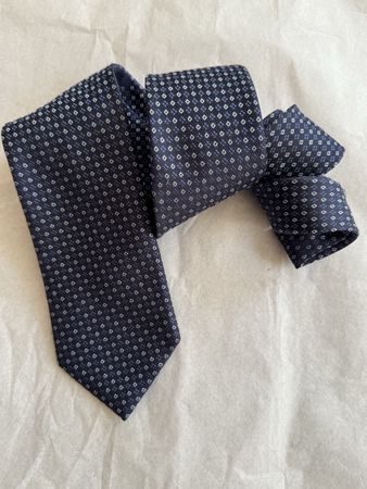 Cravate Corneliani en soie, bleue marine, Made in Italy