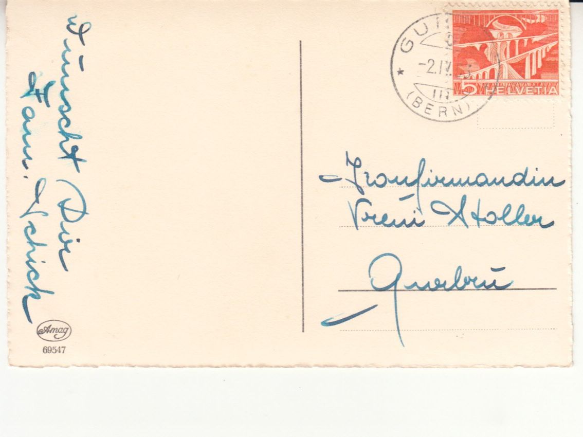 Cartoline postali: Glückwunschkarte 1953 – Usato da Bürglen TG venduto da StampGraf 1