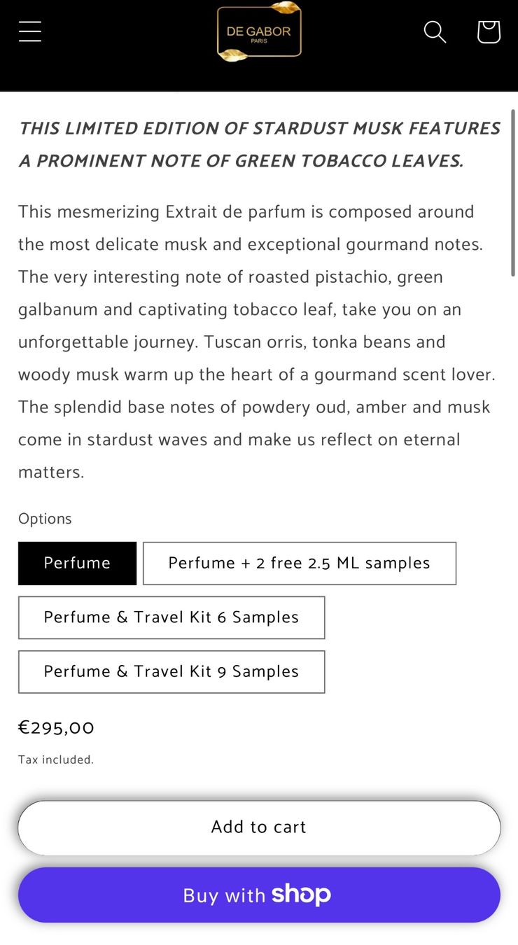 Xerjoff Profumi & Eau de Toilette: ** DE GABOR - STARDUST MUSK - 50ml  ** – Nuovo (secondo la descrizione) da Giebenach venduto da BeautyLover.90s 8