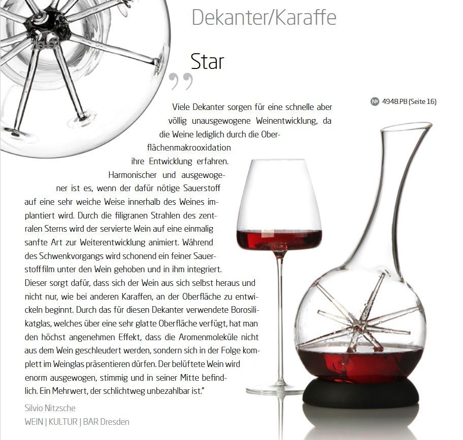Caraffe: Zieher Star Set Dekanter Mini  mit 2 Weingläser – Nuovo e nell'imballaggio originale da Kägiswil venduto da pebart 1
