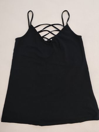 Damen Top Amisu schwarz mit Schnüren guter Zustand