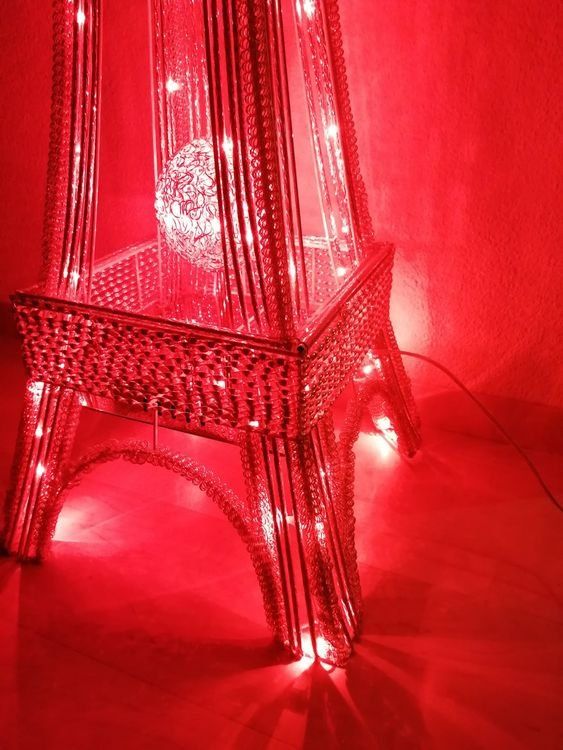 Lampade: Eiffelturm Lampe, silberfarben,  Top Zustand! – Usato da zufikon venduto da radar07 1