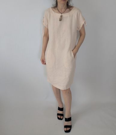 Kleid Moddison 100% Leinen Rosé Grösse 40 